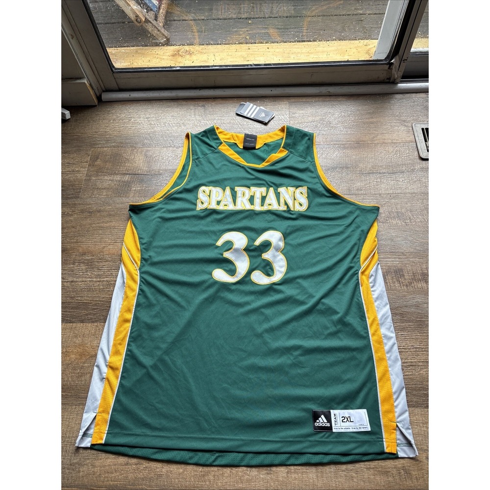 Adidas Adizero Michigan State Spartans #33 Magic Johnson Jersey 2XL NEW